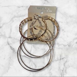 Pastels Clothing Gold Multi-Hoop Earring Set